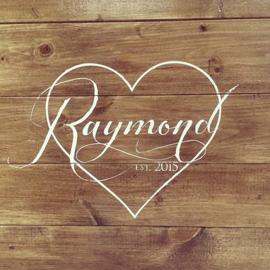 Custom Made 30x30 Wedding Guest Book Wood Sign, Alternative Book With Heart, Couples Last Name Or Initials