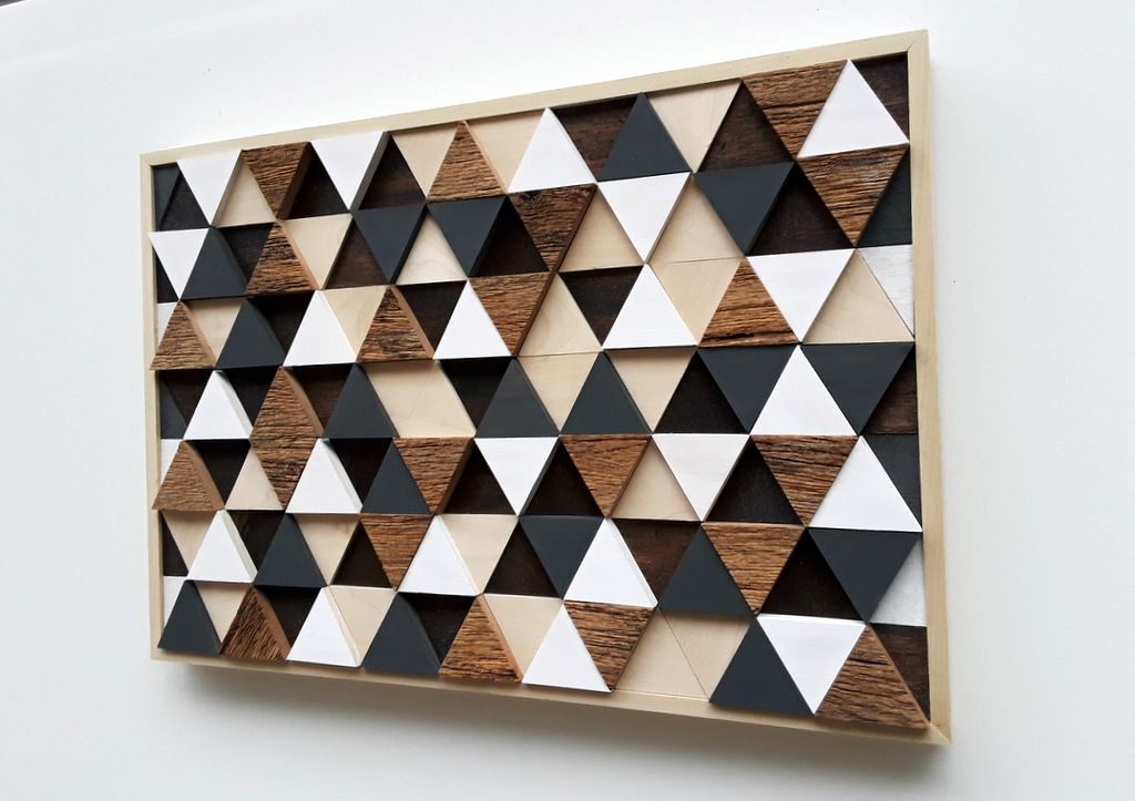 Custom Triangle Art, Geometric Wall Art, Wood Art, Wood Wall Art
