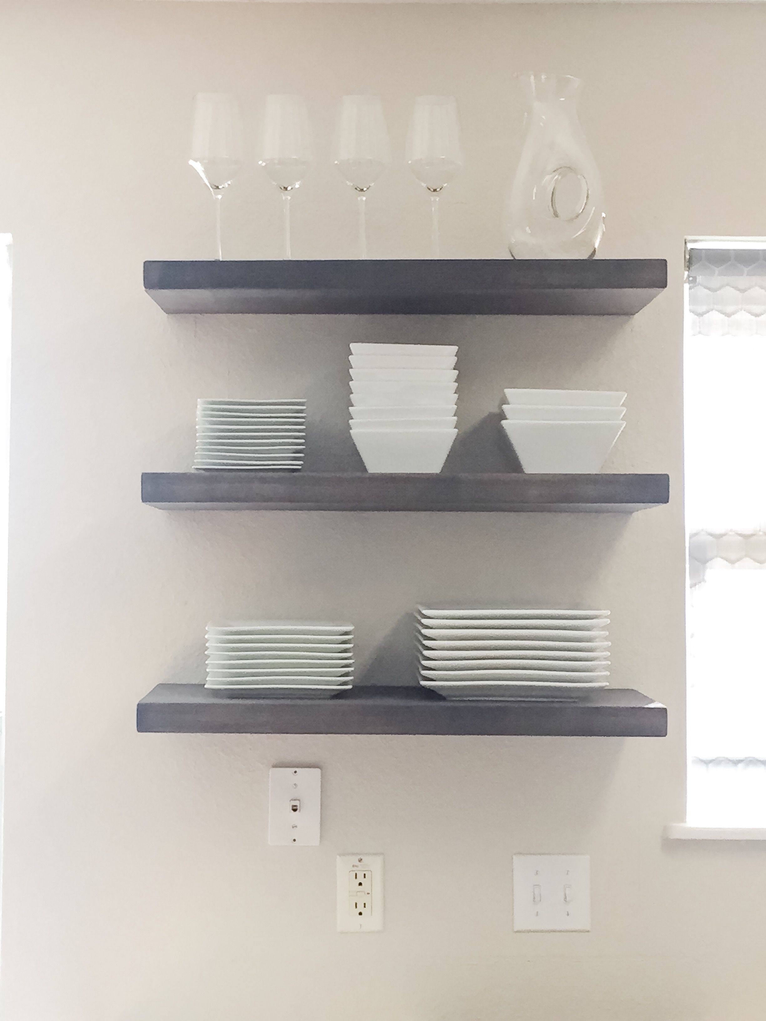 Custom Hardwood Floating Shelves by CHA0S CREATIONS