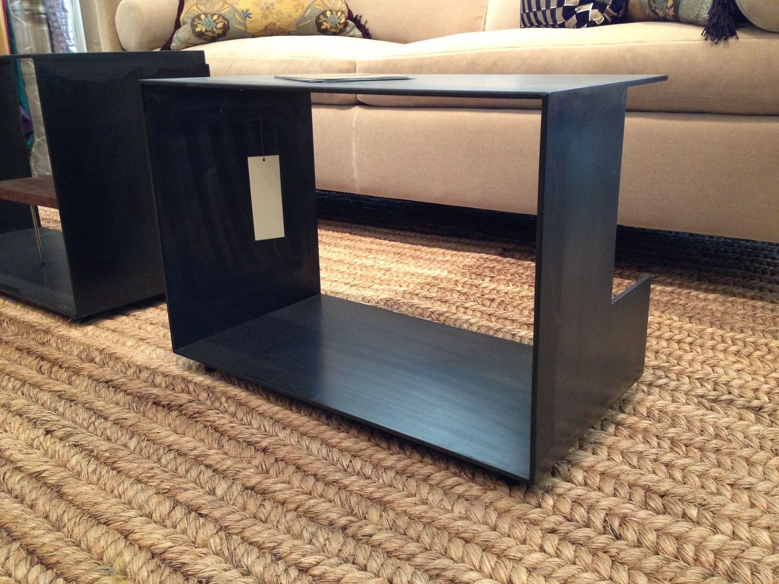 Hand Crafted Szk Metals Modern Minimalist Metal End Table / Coffee Table by Szk Metals