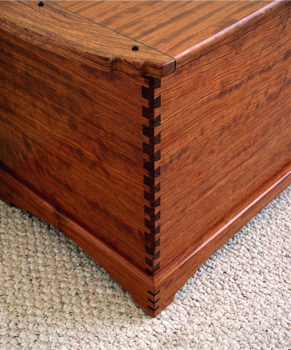 Custom Made Dovetailed Blanket Chest by Louis Fry Craftsman In Wood