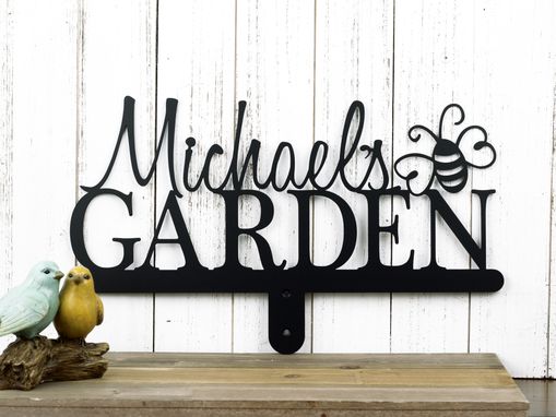Custom Made Personalized Garden Metal Name Sign, Dragonfly