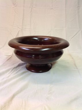Custom Made Twelve Inch Peruvian Walnut And Padouk Pedestal Bowl