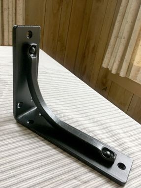 Custom Made Mantel Shelf Bracket 2" Wide Heavy Duty - Metal Hand Forged Corbel - Farmhouse Rustic Iron Bracket