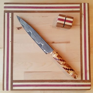Custom Made ​​​​Pig Themed Kitchen Knife And Cutting Board