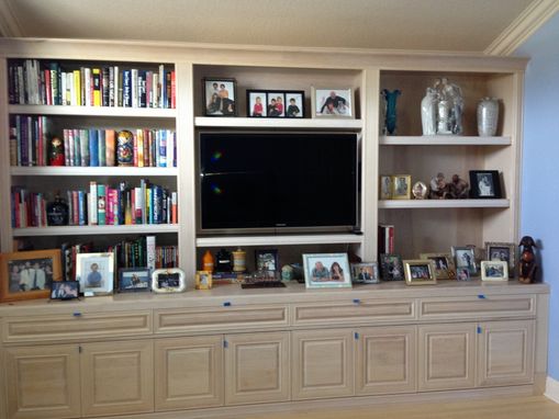 Custom Made Solid Maple Bookshelves & Cabinets