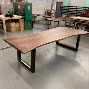 Custom Made Single Slab Walnut Conference Table // Boardroom Table