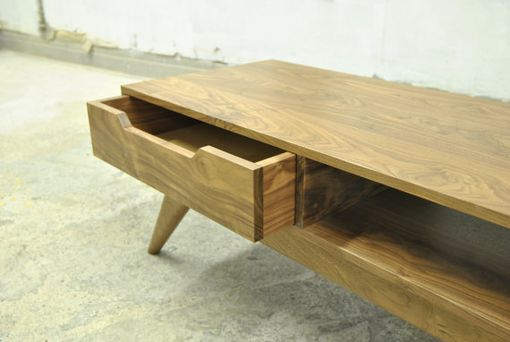 Custom Made Mid Century Inspired Solid Walnut Coffee Table