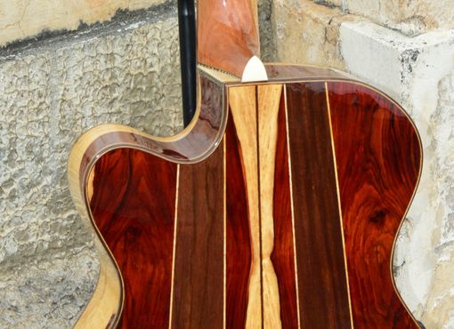 Custom Made Pinol Guitars And Ukuleles Style Om-000  Solid Cocobolo Rosewood Body / Mahogany Top (Free Shiping)