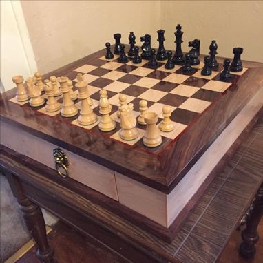 Custom Made Chessboard With Drawers