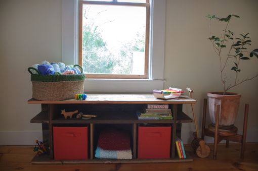 Custom Made Book/Toy Storage With Reclaimed Wood