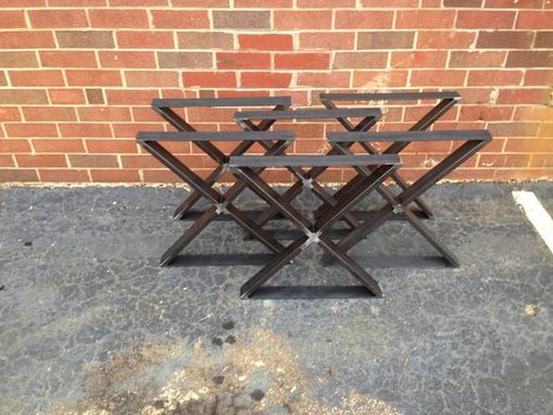 Custom Made Metal Cross Bench/Table/Bar Legs