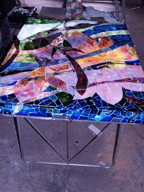 Custom Made Custom Backlit Glass Mosaic Panel