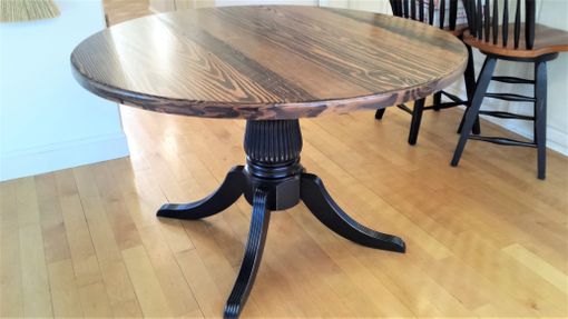 Custom Made Reclaimed Wood Round Pedestal Table