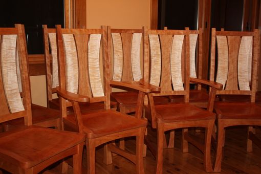 Custom Made Trestle Table And Chairs