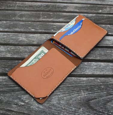Custom Made Sophisticated Leather Wallet In Whiskey Color No.4
