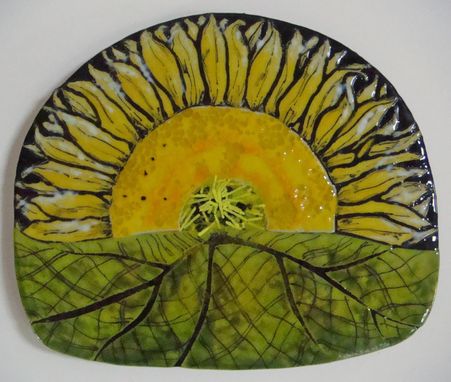 Custom Made Sunflower Hill - Glass Fusing Artwork