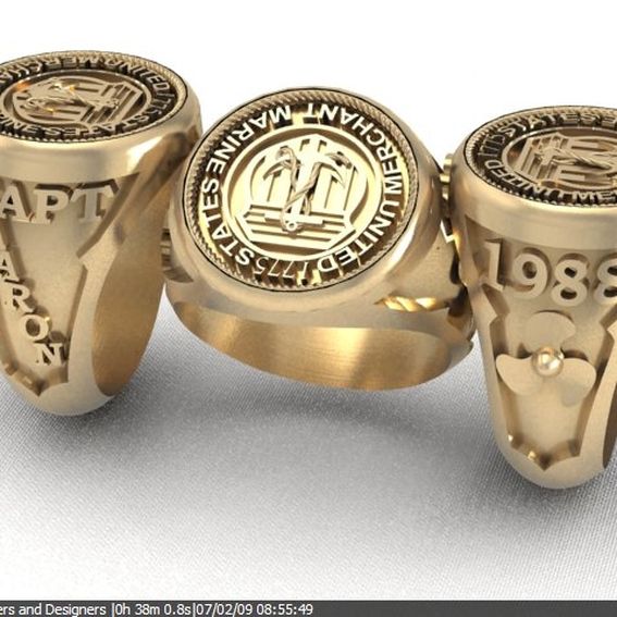 Handmade Merchant Marine Ring by Klutts L W Jewelers | CustomMade.com