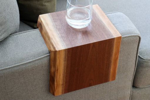 Custom Made Live-Edge Walnut Armrest Table