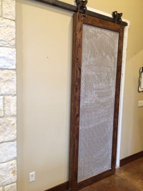 Custom Made Knotty Alder Chalkboard Barn Door