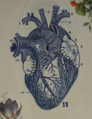 Custom Made Reverse Anatomical Heart Oval Porcelain Serving Platter