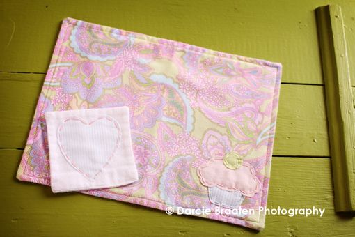 Custom Made Soft Flannel Placemats And Table Napkins "Cotton Candy''