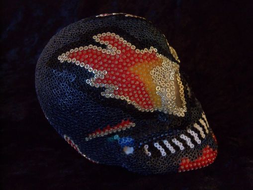 Custom Made Beaded Skull - Hot Head