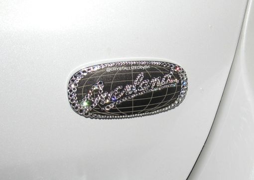 Custom Made Jeep Overland Oval Crystallized Car Emblem Bling Genuine European Crystals Bedazzled