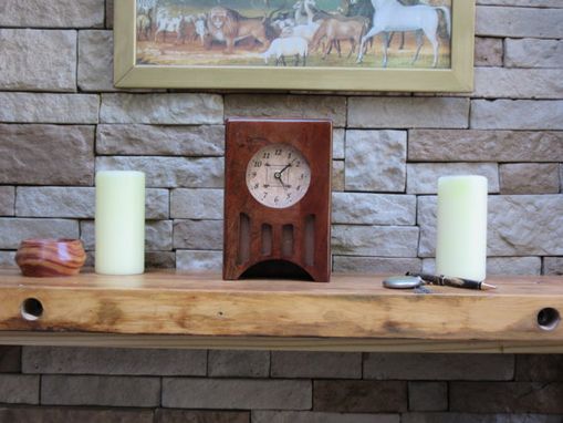 Custom Made Craftsman Style Mantle Clock, Solid Cherry (117)