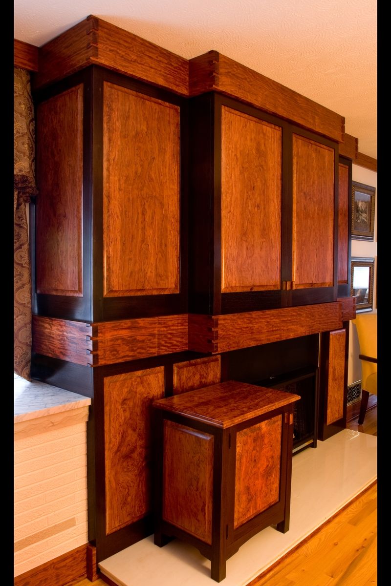 Handmade Built In Bubinga &amp; Wenge Entertainment Cabinet by ...