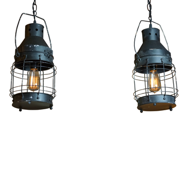 Custom Made Railroad Lantern Lights, Set Of Two