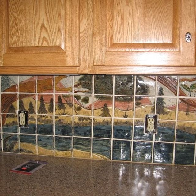 Hand Crafted Custom Wildlife Ceramic Tile Kitchen Backsplash By Hand Crafted Custom Wildlife Ceramic Tile Kitchen Backsplash By Zamora Creations Custommade Com