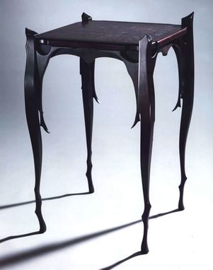Custom Made Black Cherry Lamp Table