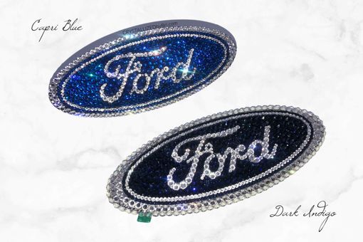 Custom Made Ford Oval Crystallized Car Truck Emblem Bling Genuine European Crystals Bedazzled