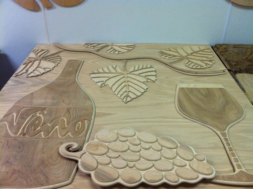 Custom Made "Vino" Still Life Multi-Dimensional Fine Woodwork