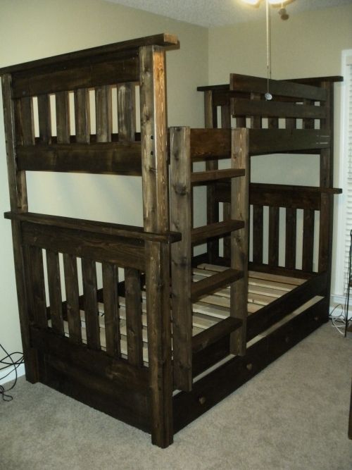 Custom Made Mission Style Bunk Beds With Storage by Ambassador ...