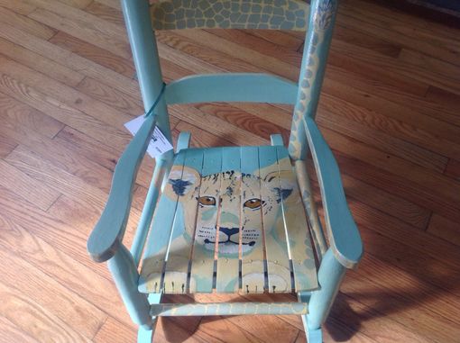 Custom Made Small Lion Cub Rocking Chair