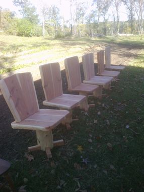 Custom Made Cedar Slab Chairs