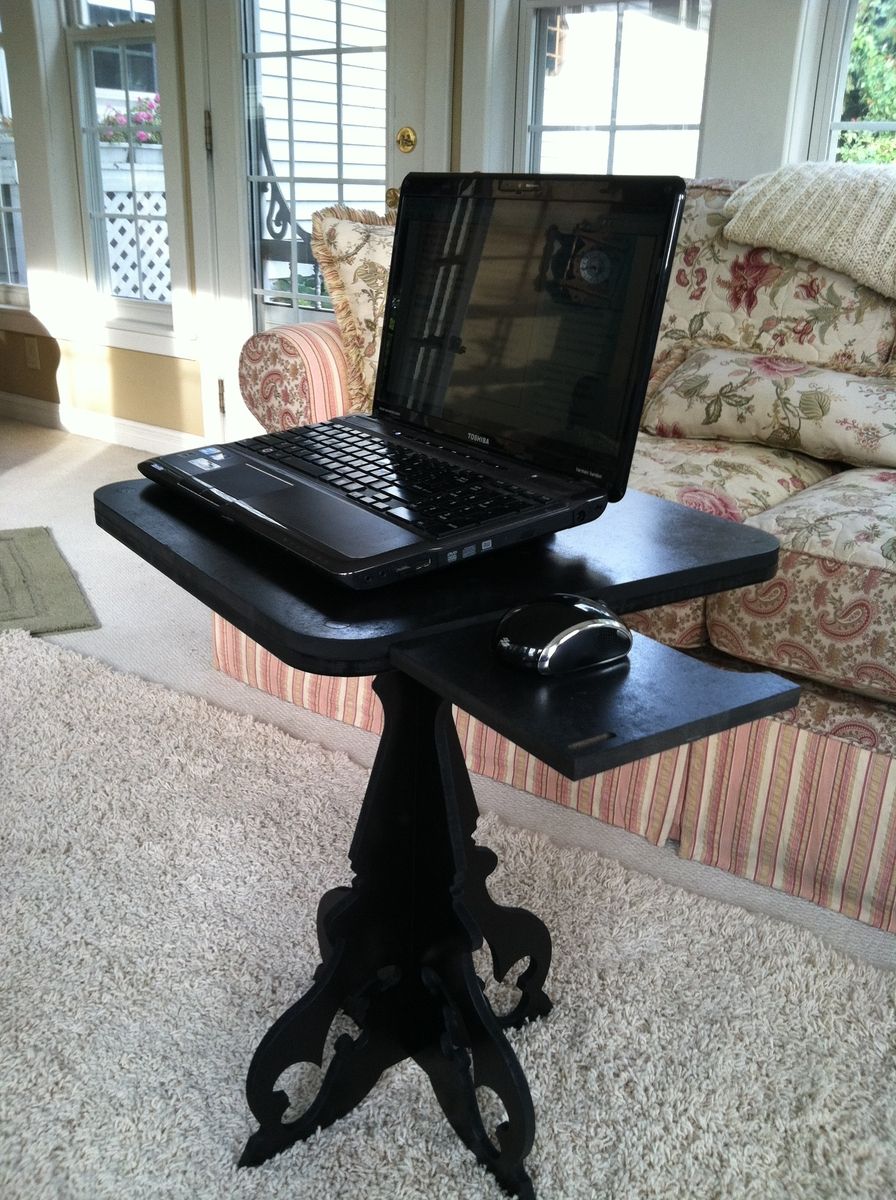 Hand Made Side Laptop Table By Slidestik Design And Manufacturing