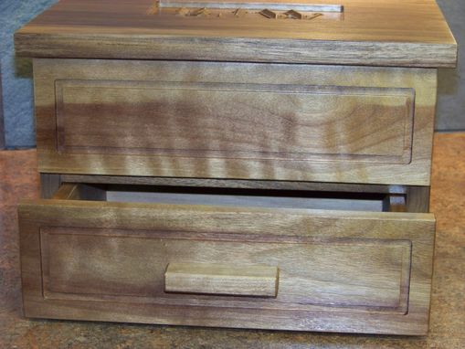 Custom Made Natural Wood Watch/Jewelry Box -- Wedding Gift For The Groom