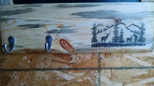 Custom Made Beetle Kill Pine Chalk Board With Hangers