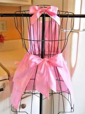 Custom Made Girl's Vintage Style Princess Apron In Pink