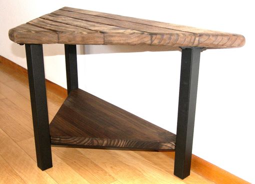 Custom Made Industrial Farmhouse Table/Bench, Rustic Corner Table Or Bench