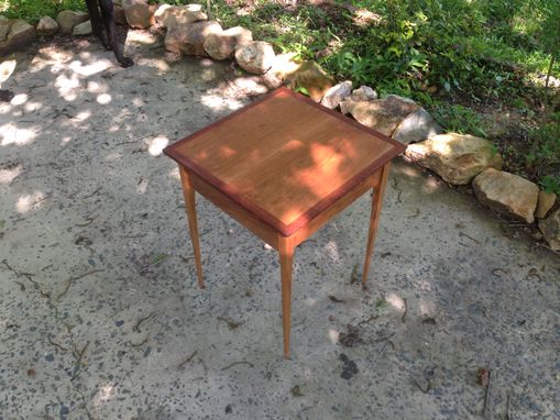 Custom Made Mid Century, Cherry End Table With Drawer