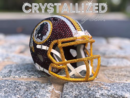 Custom Made Any Team Crystallized Mini Football Helmet Nfl Bling Genuine European Crystals Bedazzled