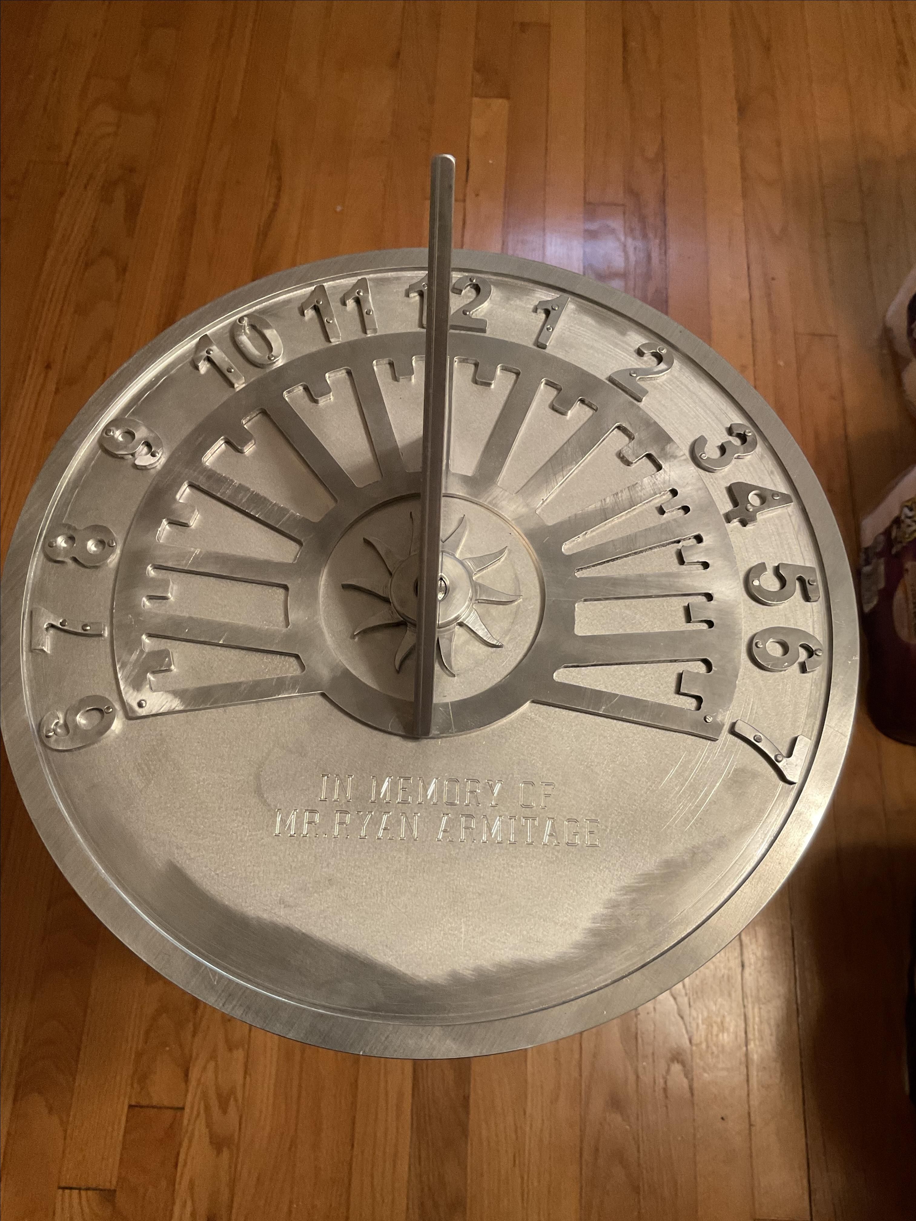 Buy Handmade Aluminum Sundials, made to order from Mference & Co
