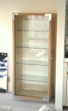 Custom Made Large Cabinet With Glass Door