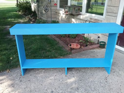 Custom Made Console Table Sofa Table Reclaimed Wood Country Blue Console