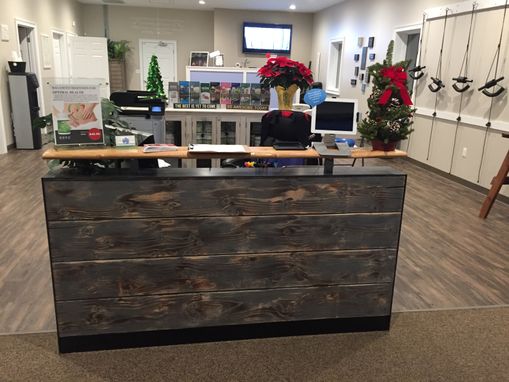 Custom Made Reclaimed Distressed Wood Memphis Reception Desk