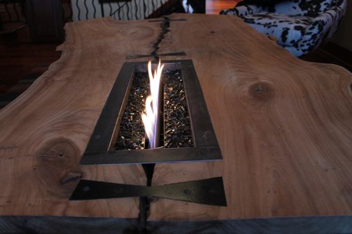 Custom Made Coffee Table//Fireplace//Industrial Cart